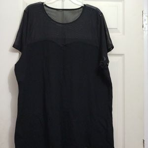 Torrid black with mesh t-shirt style top size 6